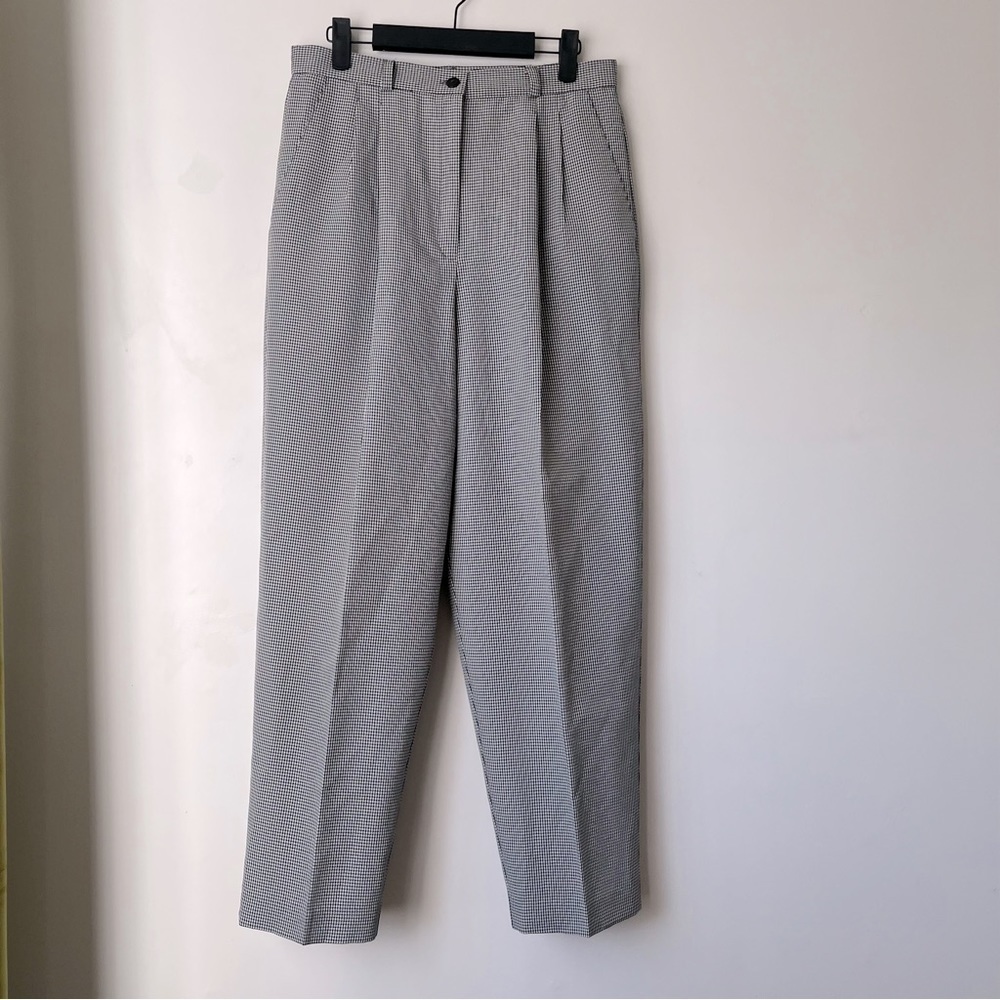 Vintage 90s Requirements Black & White Gingham Trouser Pants 10